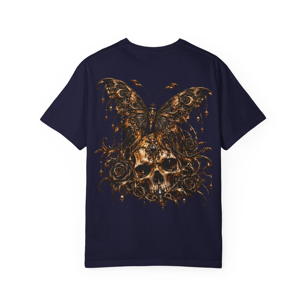 Gothic Skull Butterfly T-Shirt – Dark Nature Graphic Tee