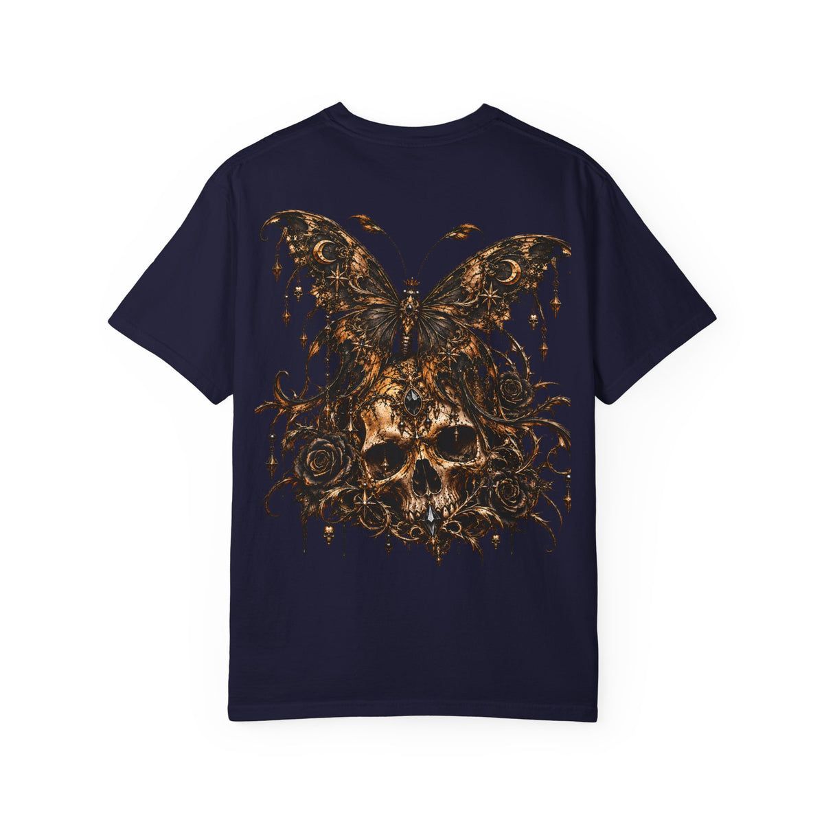 Gothic Skull Butterfly T-Shirt – Dark Nature Graphic Tee