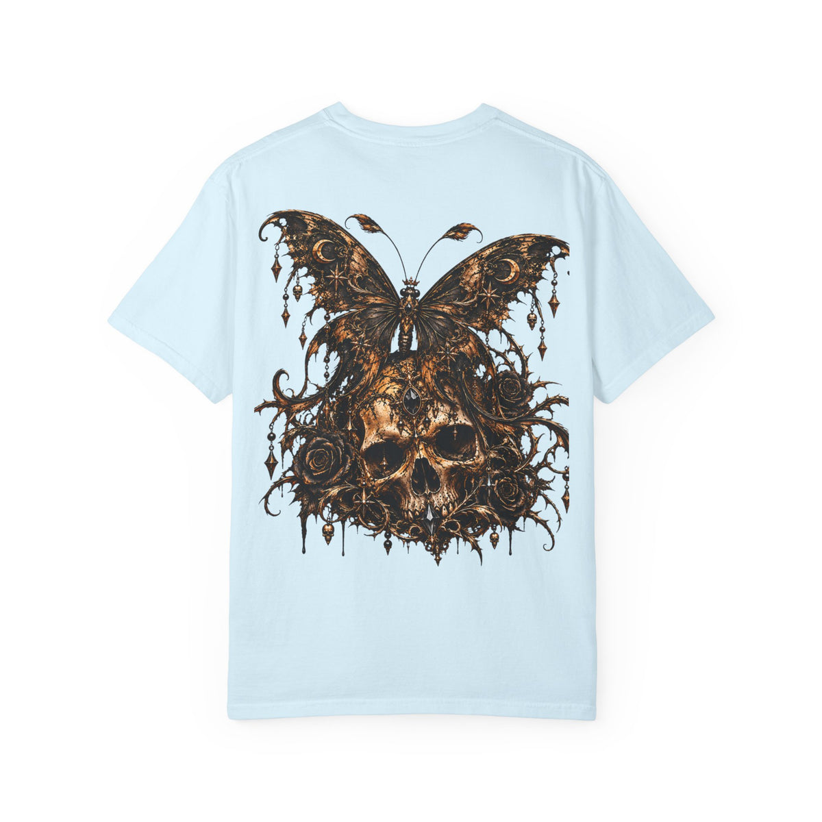 Gothic Skull Butterfly T-Shirt – Dark Nature Graphic Tee