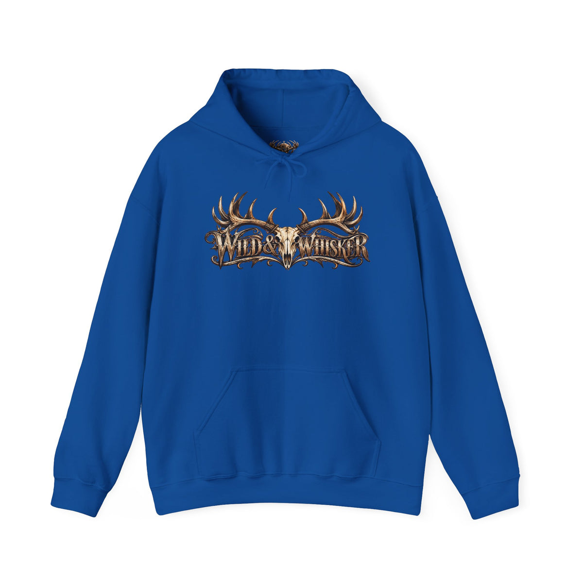 Hoodie - Wild & Whisker Gothic Antler Design, In God We Trust Back Print