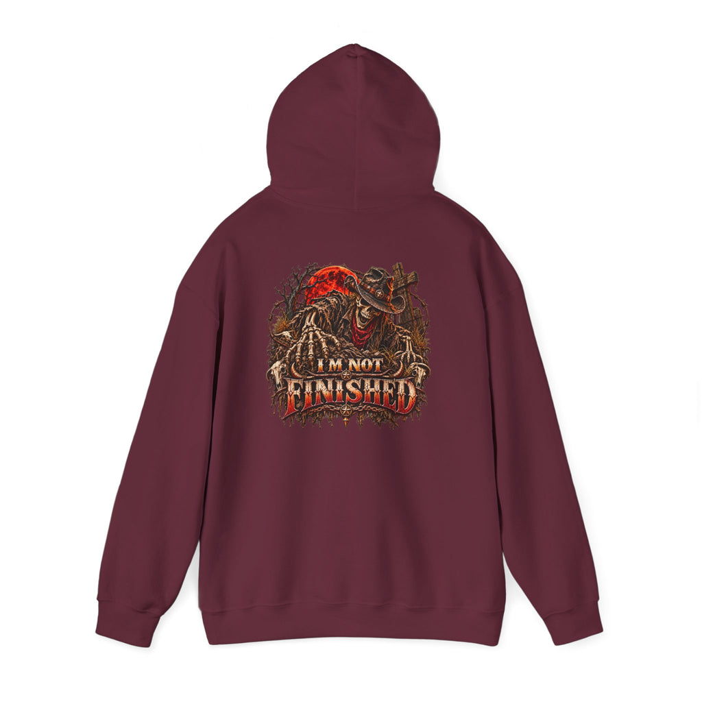 Skeleton Graphic Hoodie – Wild Whiskey & I’m Not Finished Design