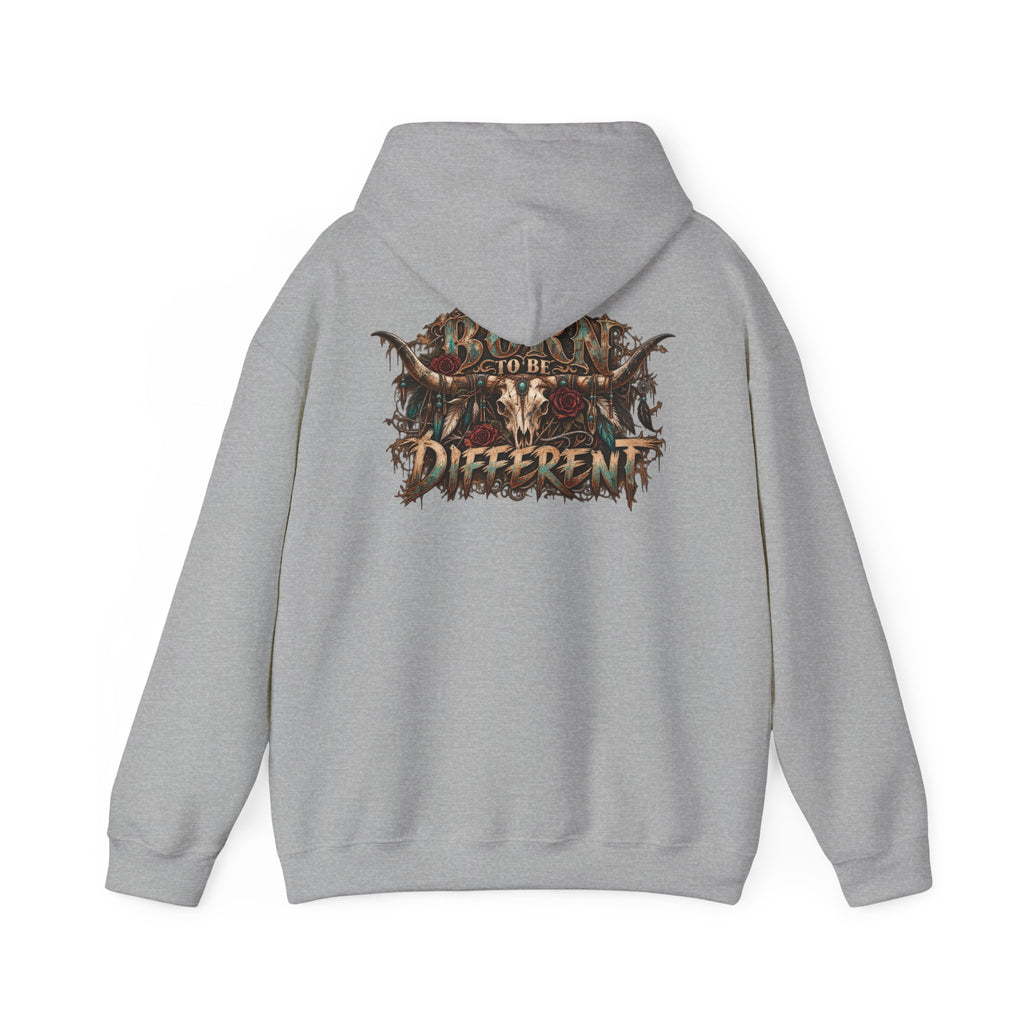 Wild & Whisker Hoodie with cow horn skull Design