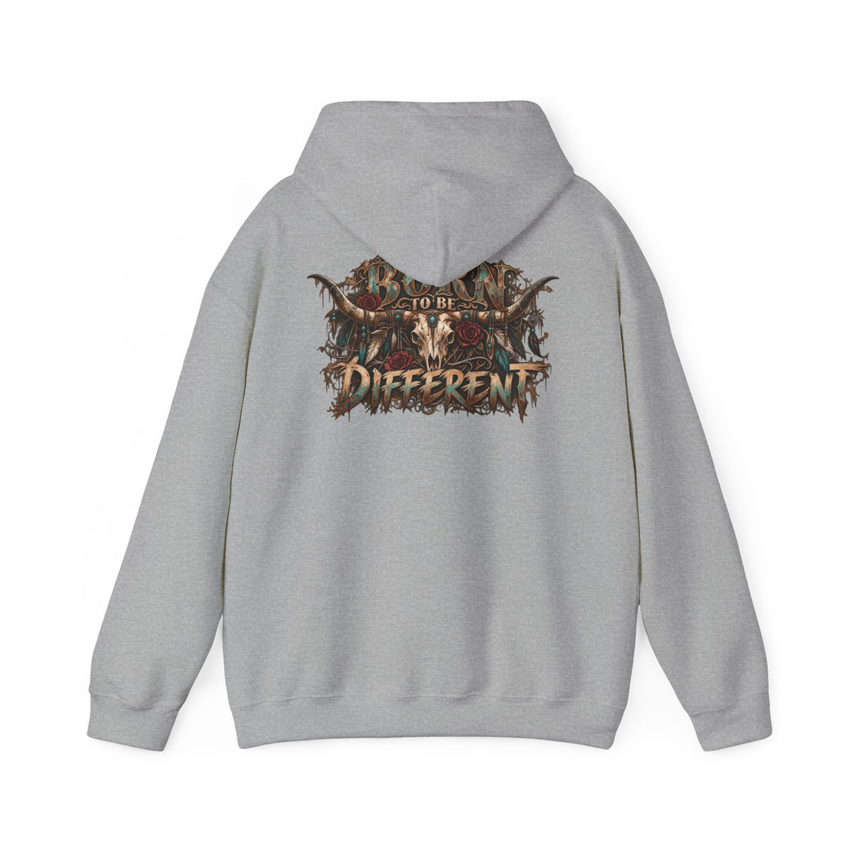 Wild & Whisker Hoodie with cow horn skull Design