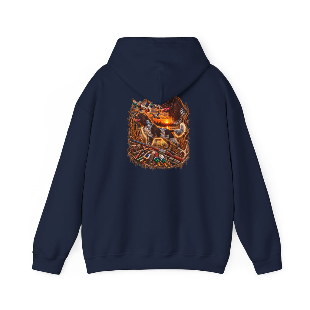 Wild & Whisker Western Hunting Dog – Sunset Waterfowl Collection Hoodie