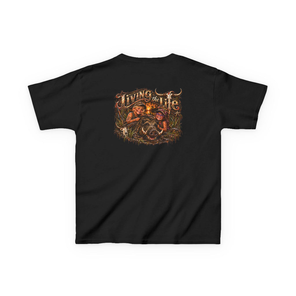 Kids Heavy Cotton Tee, Living the Life Hog