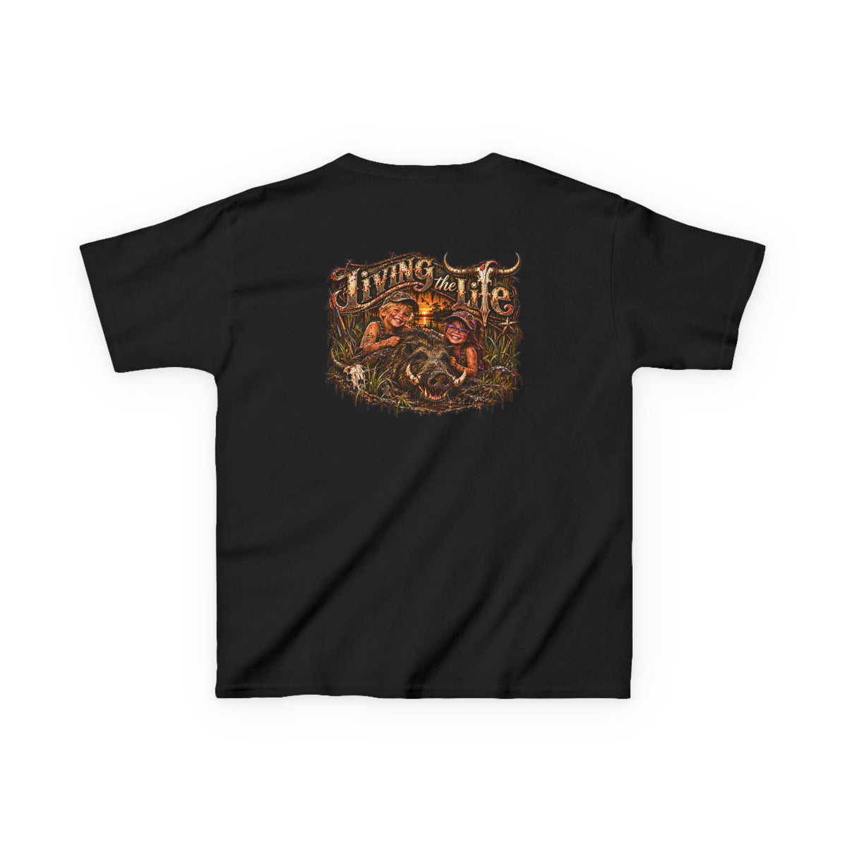 Kids Heavy Cotton Tee, Living the Life Hog