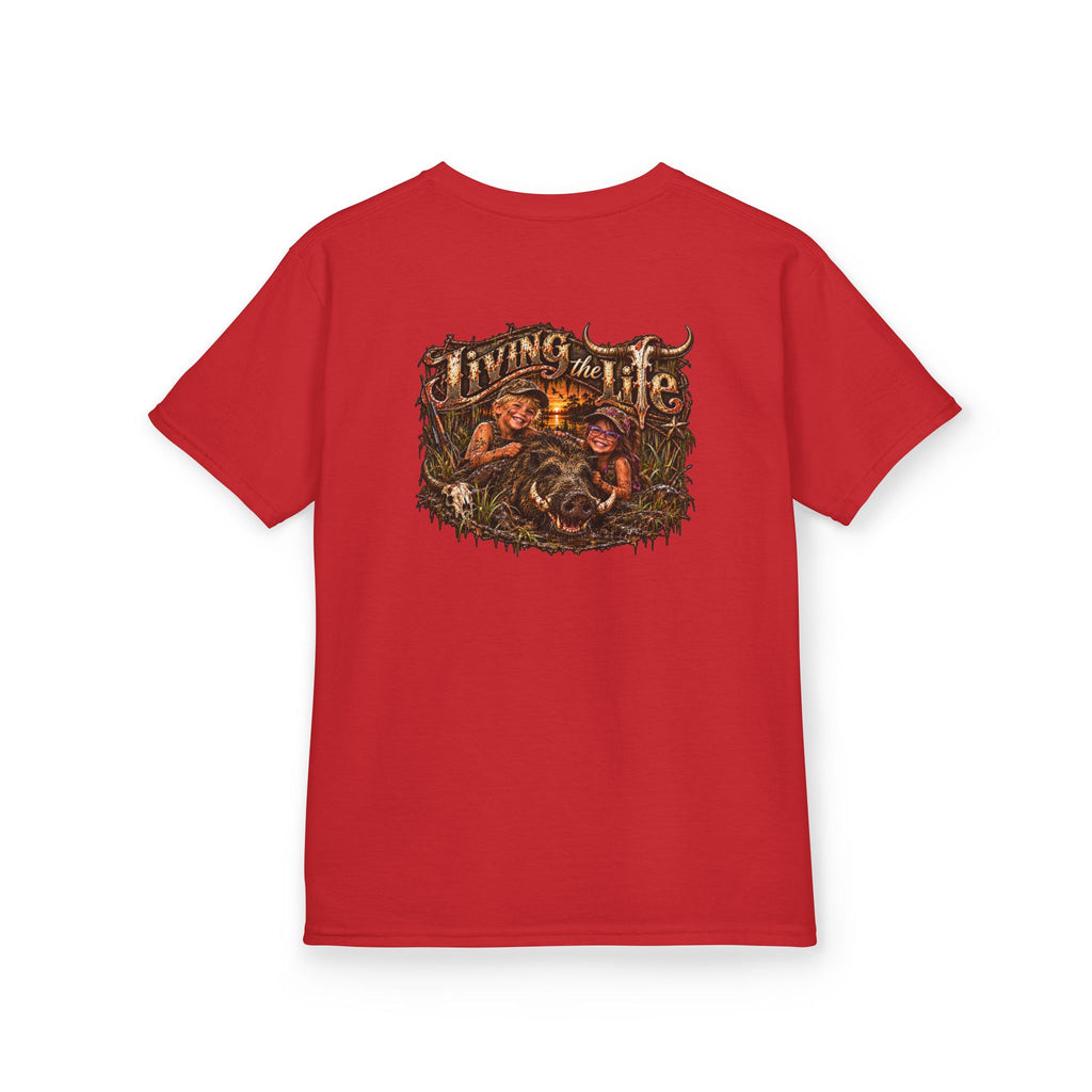 Kids Heavy Cotton Tee, Living the Life Hog