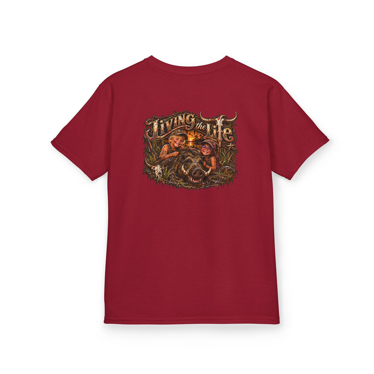Kids Heavy Cotton Tee, Living the Life Hog