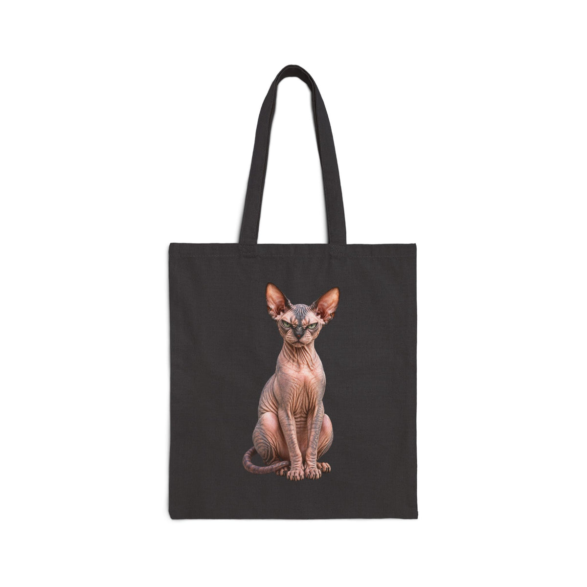Wild & Whisker Sphynx Cat Cotton Canvas Tote Bag