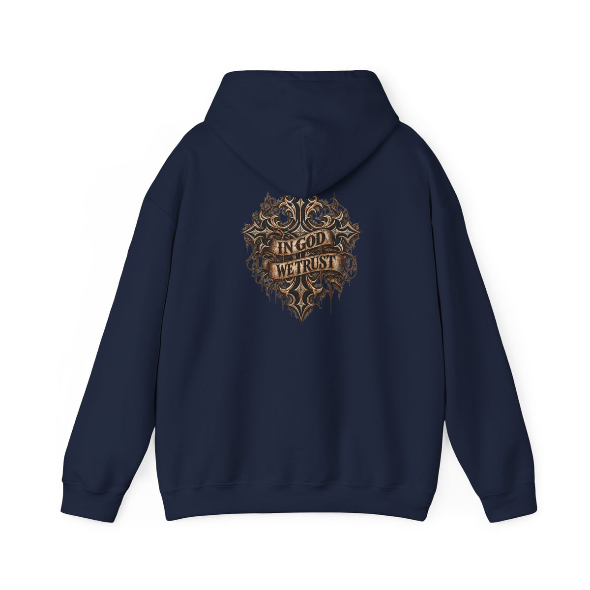 Hoodie - Wild & Whisker Gothic Antler Design, In God We Trust Back Print