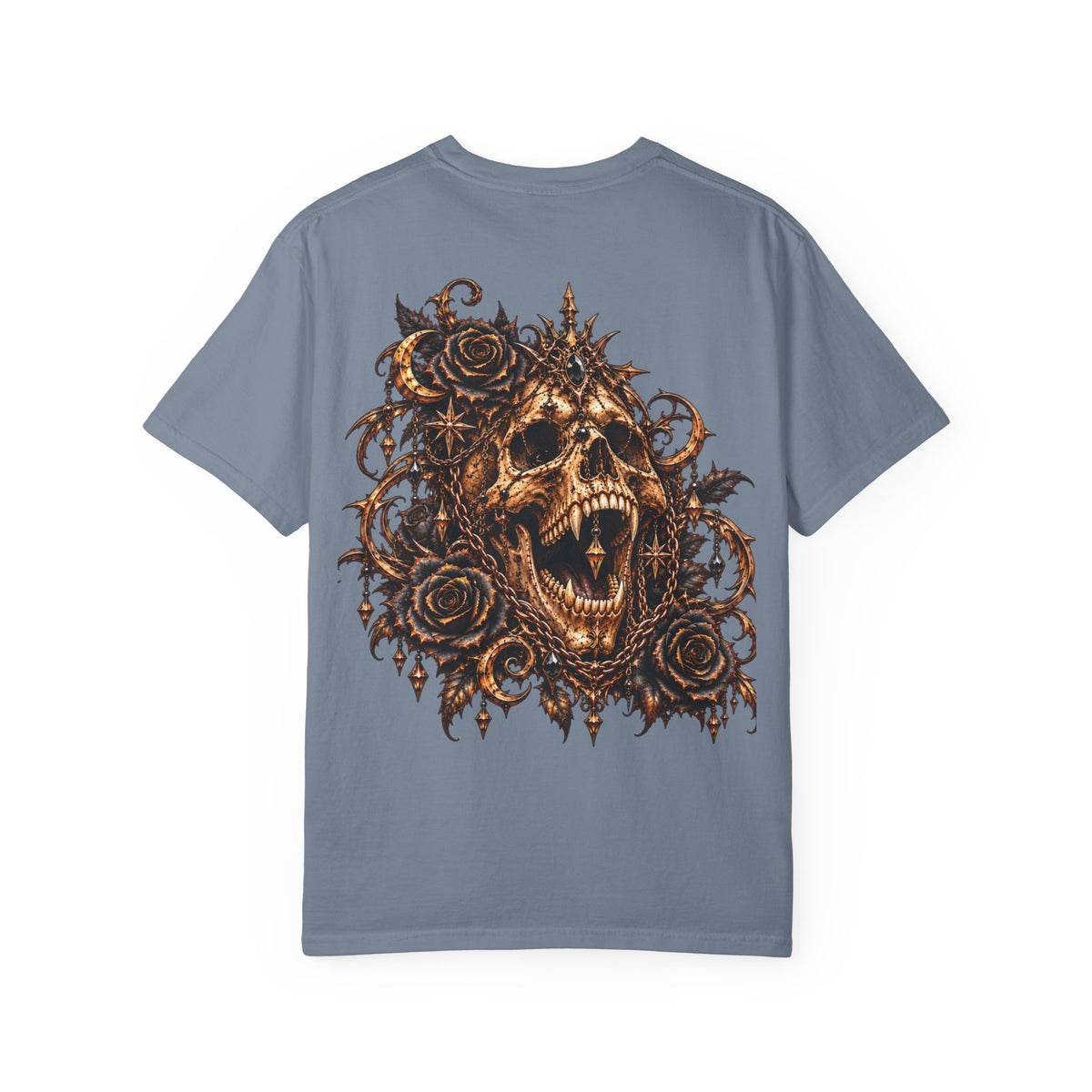 Dark Gothic Skull and Roses T-Shirt