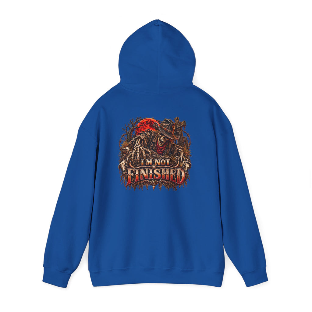 Skeleton Graphic Hoodie – Wild Whiskey & I’m Not Finished Design