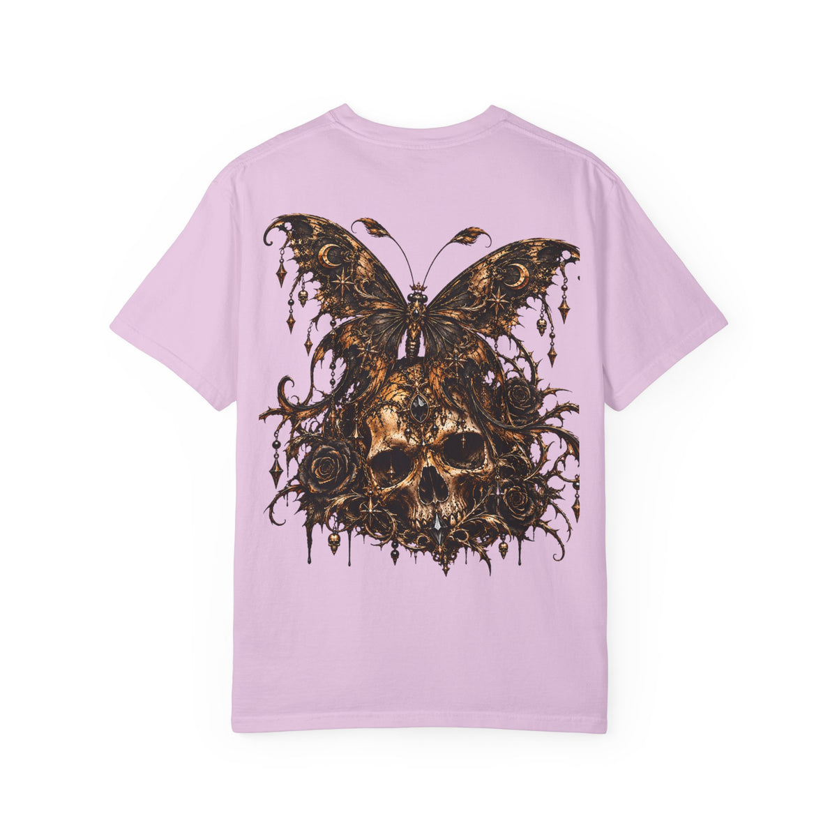 Gothic Skull Butterfly T-Shirt – Dark Nature Graphic Tee
