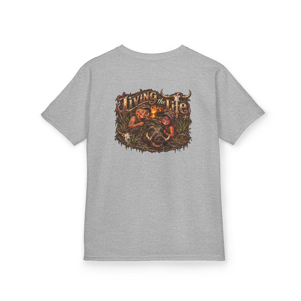 Kids Heavy Cotton Tee, Living the Life Hog