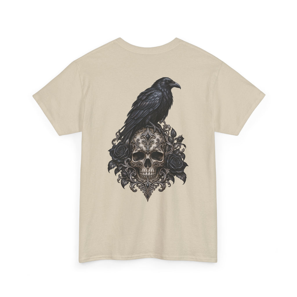 Gothic Raven Skull Graphic Tee