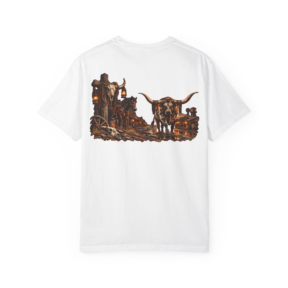 Wild & Whisker Western Longhorn Bull Graphic T-Shirt