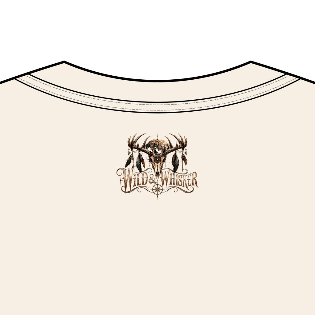 Wild & Whisker Dark Antlered Warrior Graphic T-Shirt