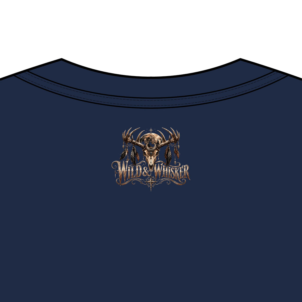 Wild & Whisker Dark Antlered Warrior Graphic T-Shirt