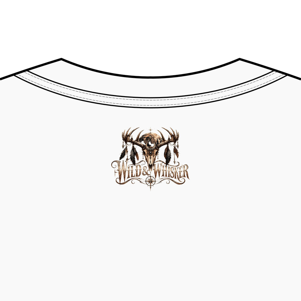 Wild & Whisker Dark Antlered Warrior Graphic T-Shirt