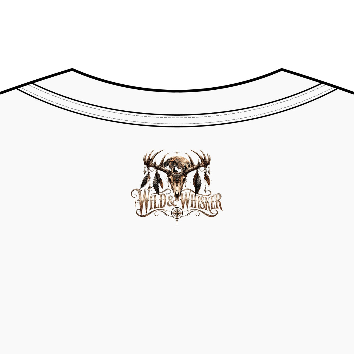 Wild & Whisker Dark Antlered Warrior Graphic T-Shirt