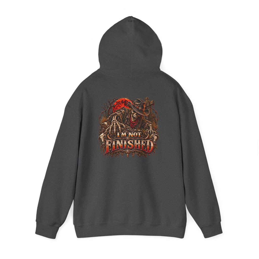 Skeleton Graphic Hoodie – Wild Whiskey & I’m Not Finished Design