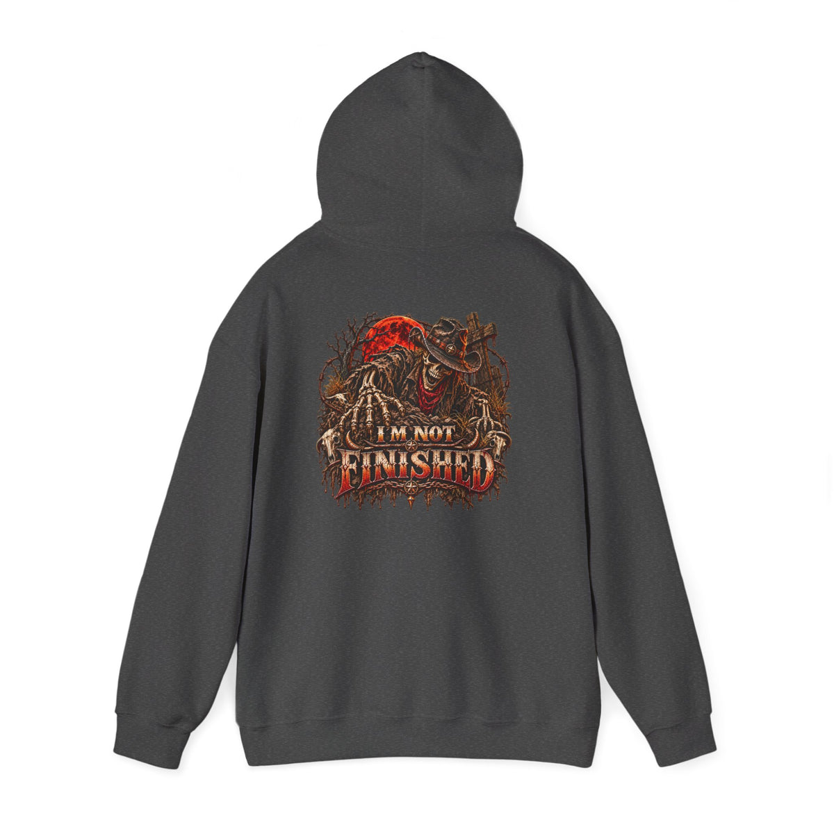 Skeleton Graphic Hoodie – Wild Whiskey & I’m Not Finished Design