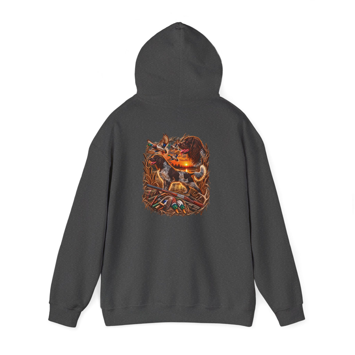 Wild & Whisker Western Hunting Dog – Sunset Waterfowl Collection Hoodie