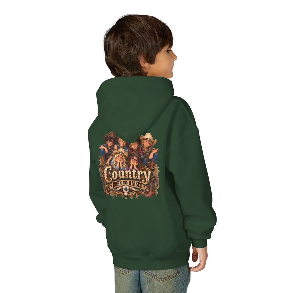 Country Born and Raised Youth Hooded Sweatshirt