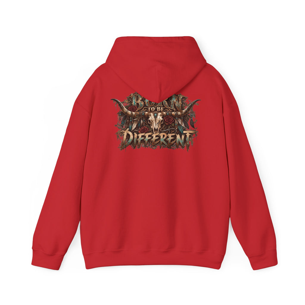 Wild & Whisker Hoodie with cow horn skull Design