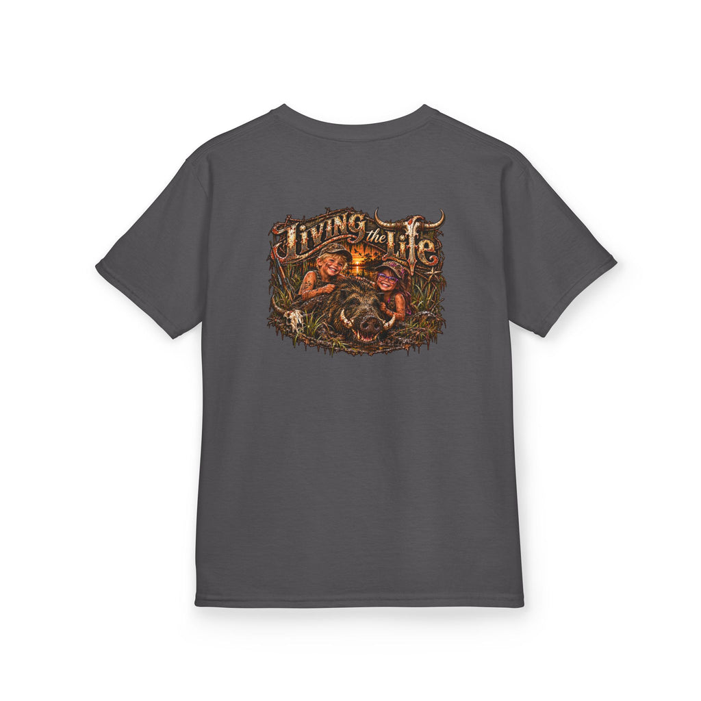 Kids Heavy Cotton Tee, Living the Life Hog