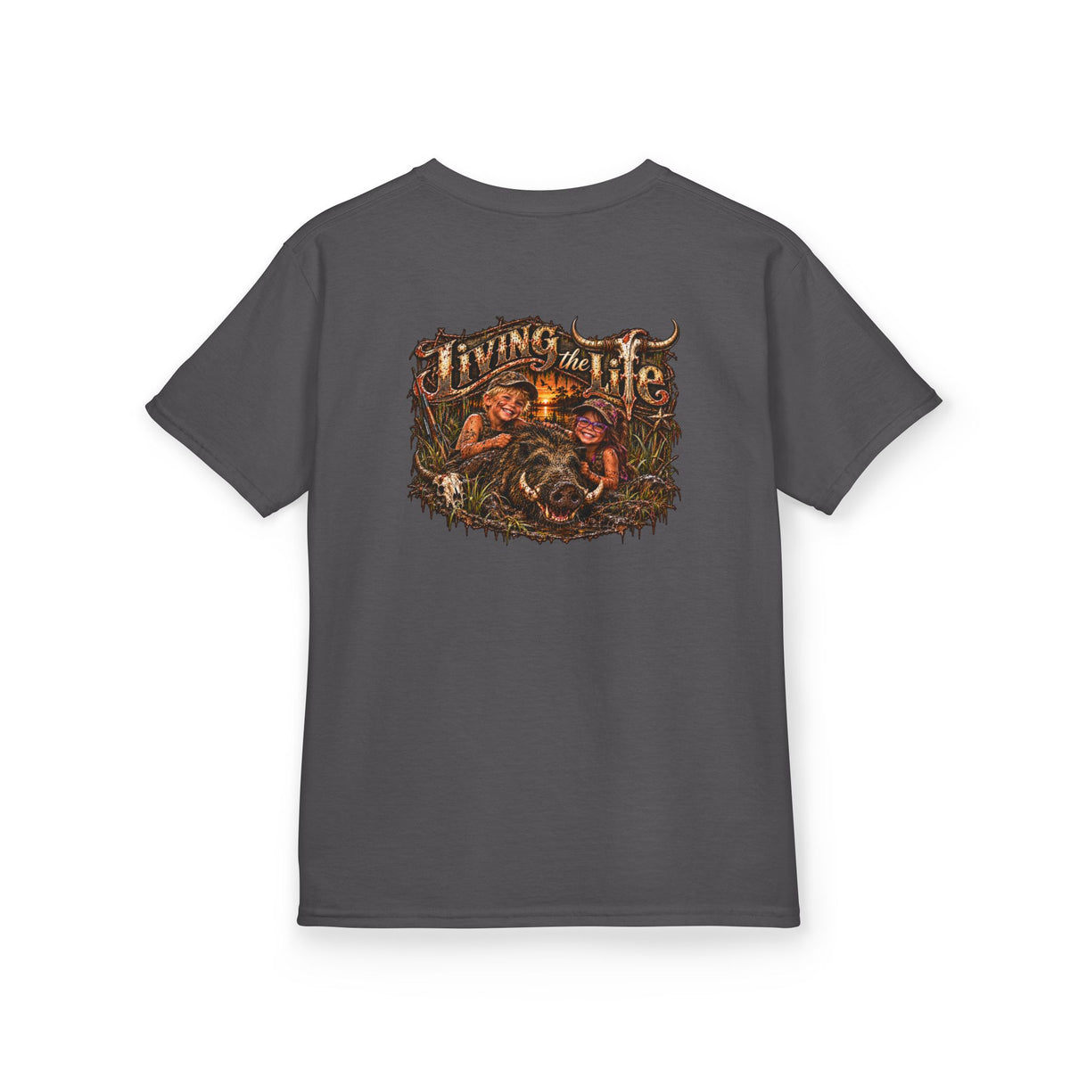 Kids Heavy Cotton Tee, Living the Life Hog