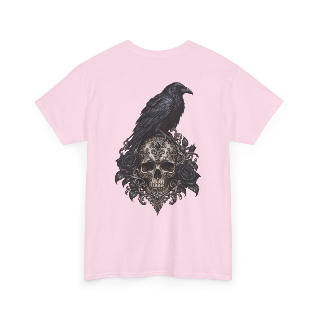 Gothic Raven Skull Graphic Tee