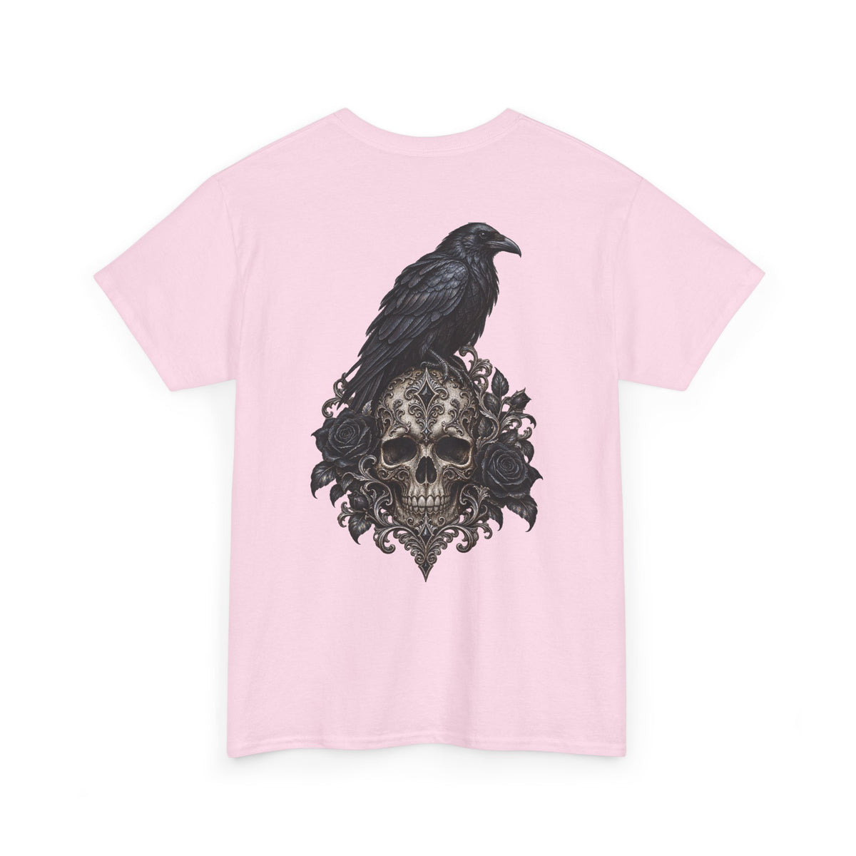 Gothic Raven Skull Graphic Tee