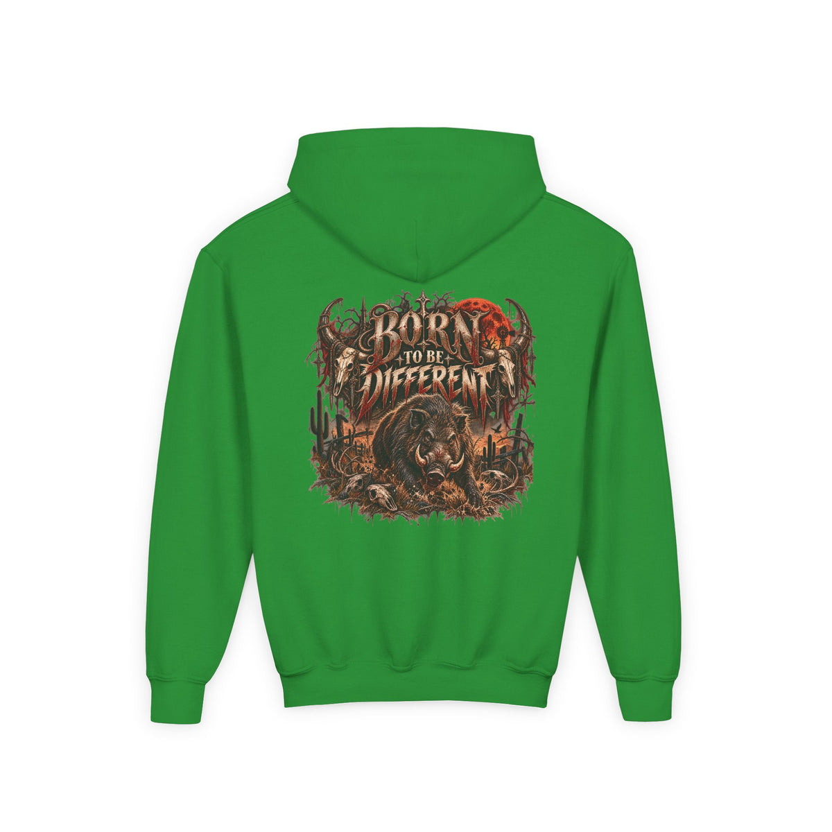 Youth Hooded Sweatshirt – Wild Boar Graphic Hoodie