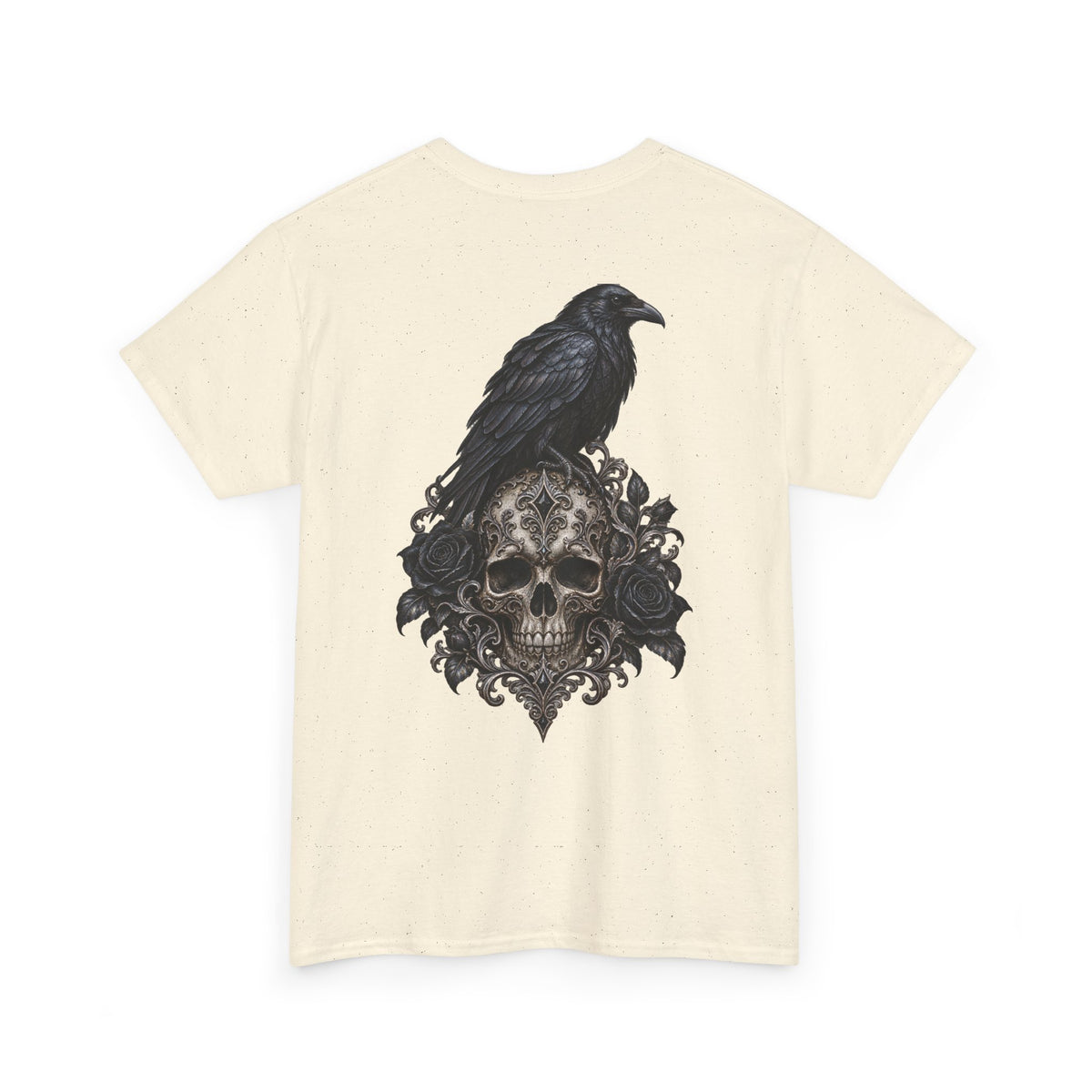Gothic Raven Skull Graphic Tee