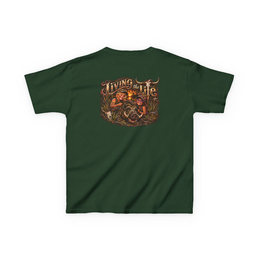 Kids Heavy Cotton Tee, Living the Life Hog