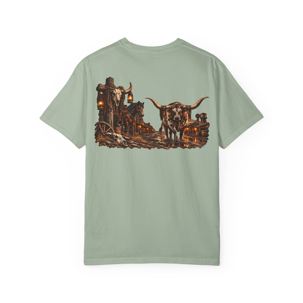 Wild & Whisker Western Longhorn Bull Graphic T-Shirt