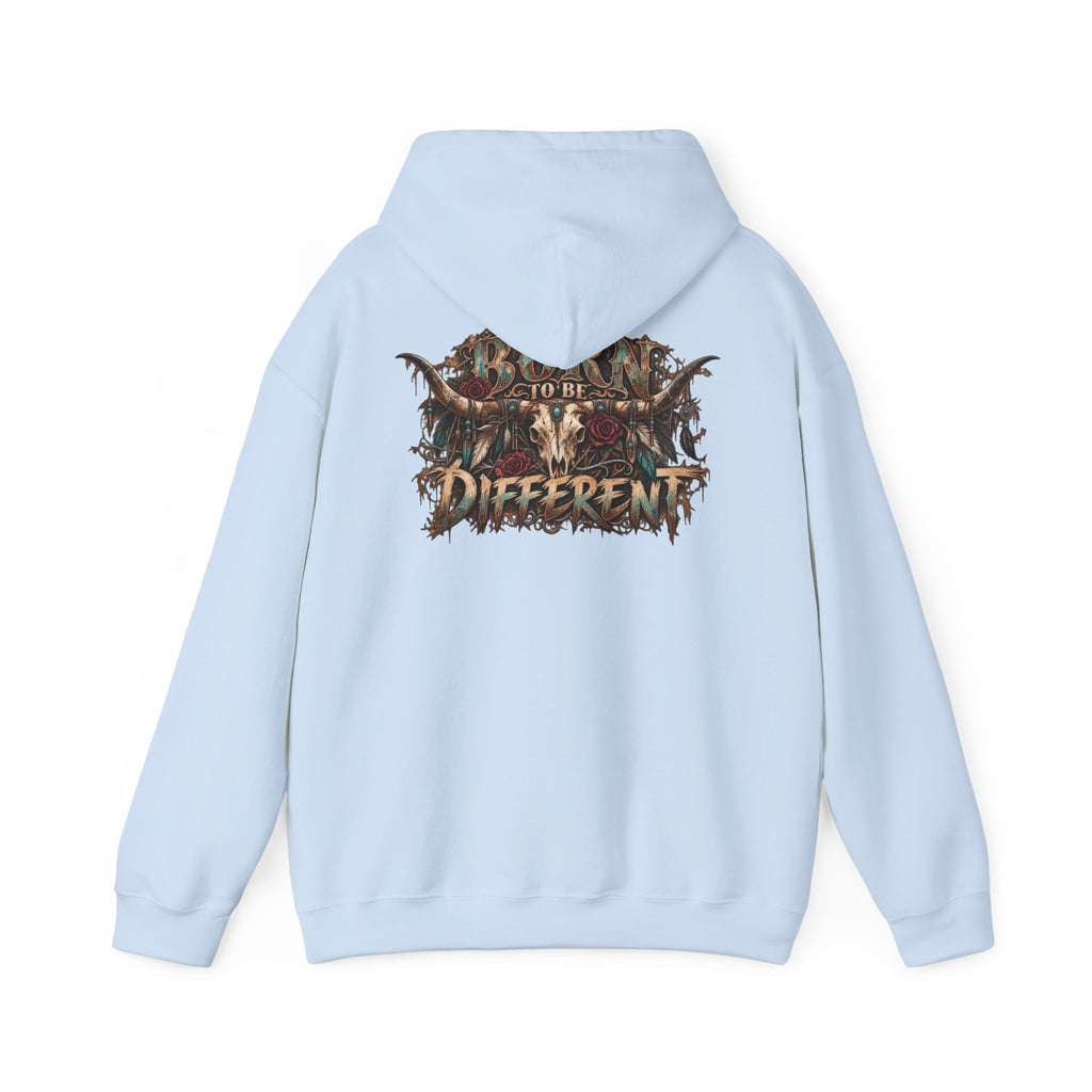 Wild & Whisker Hoodie with cow horn skull Design