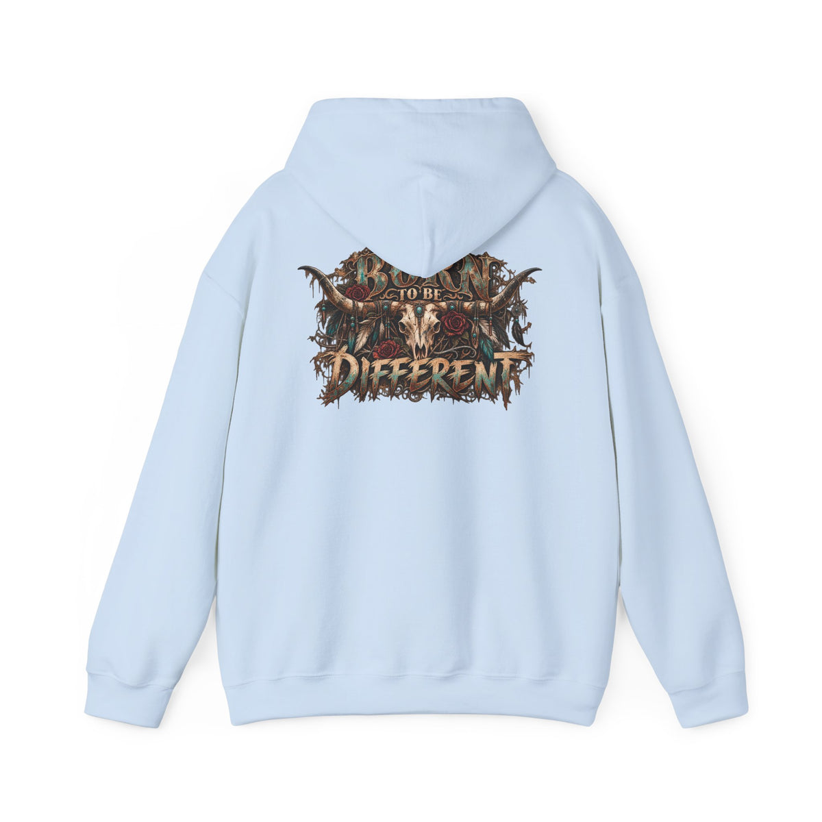 Wild & Whisker Hoodie with cow horn skull Design
