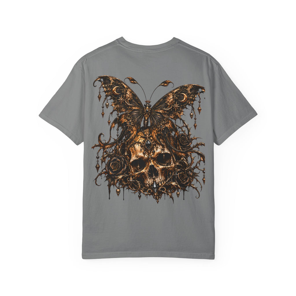 Gothic Skull Butterfly T-Shirt – Dark Nature Graphic Tee