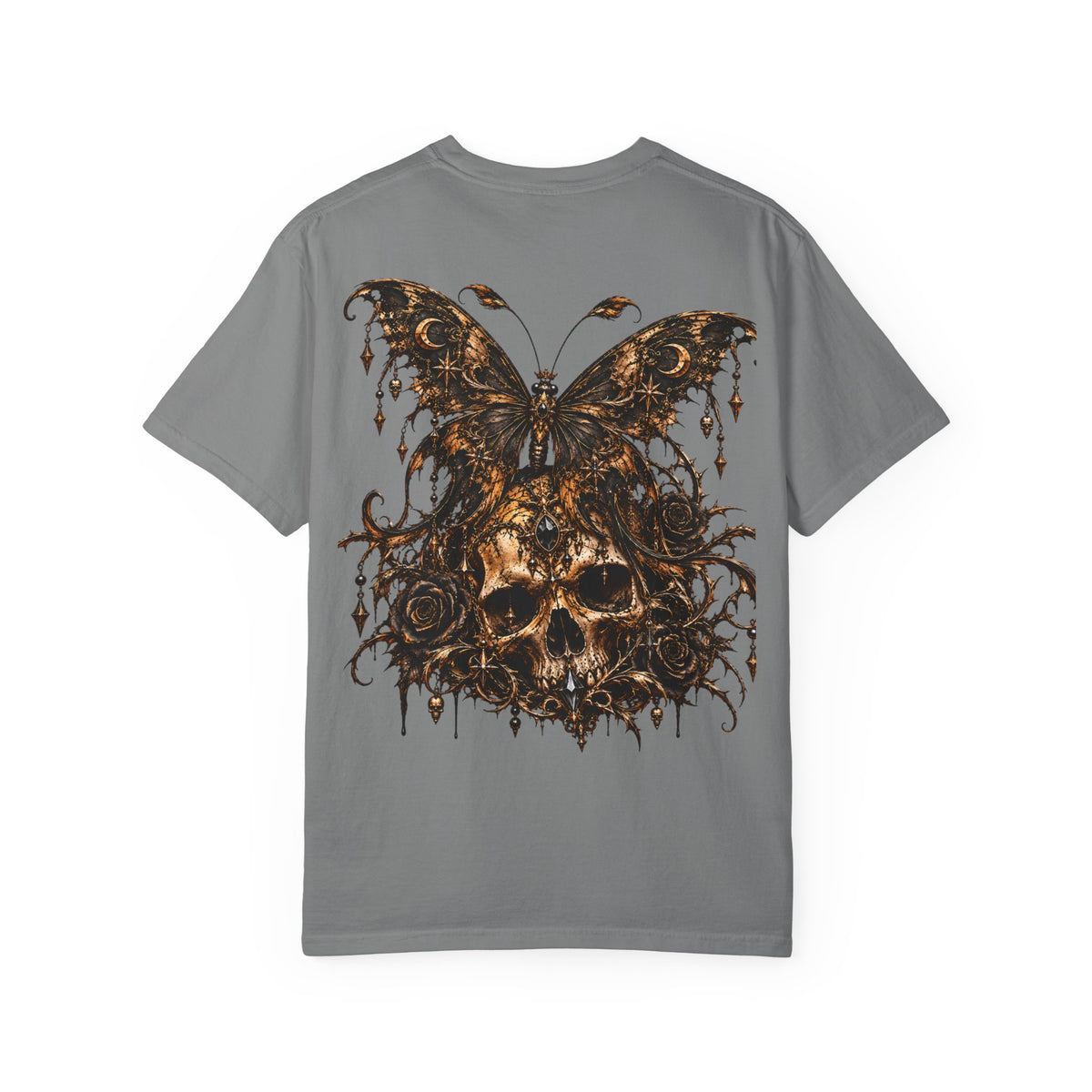 Gothic Skull Butterfly T-Shirt – Dark Nature Graphic Tee