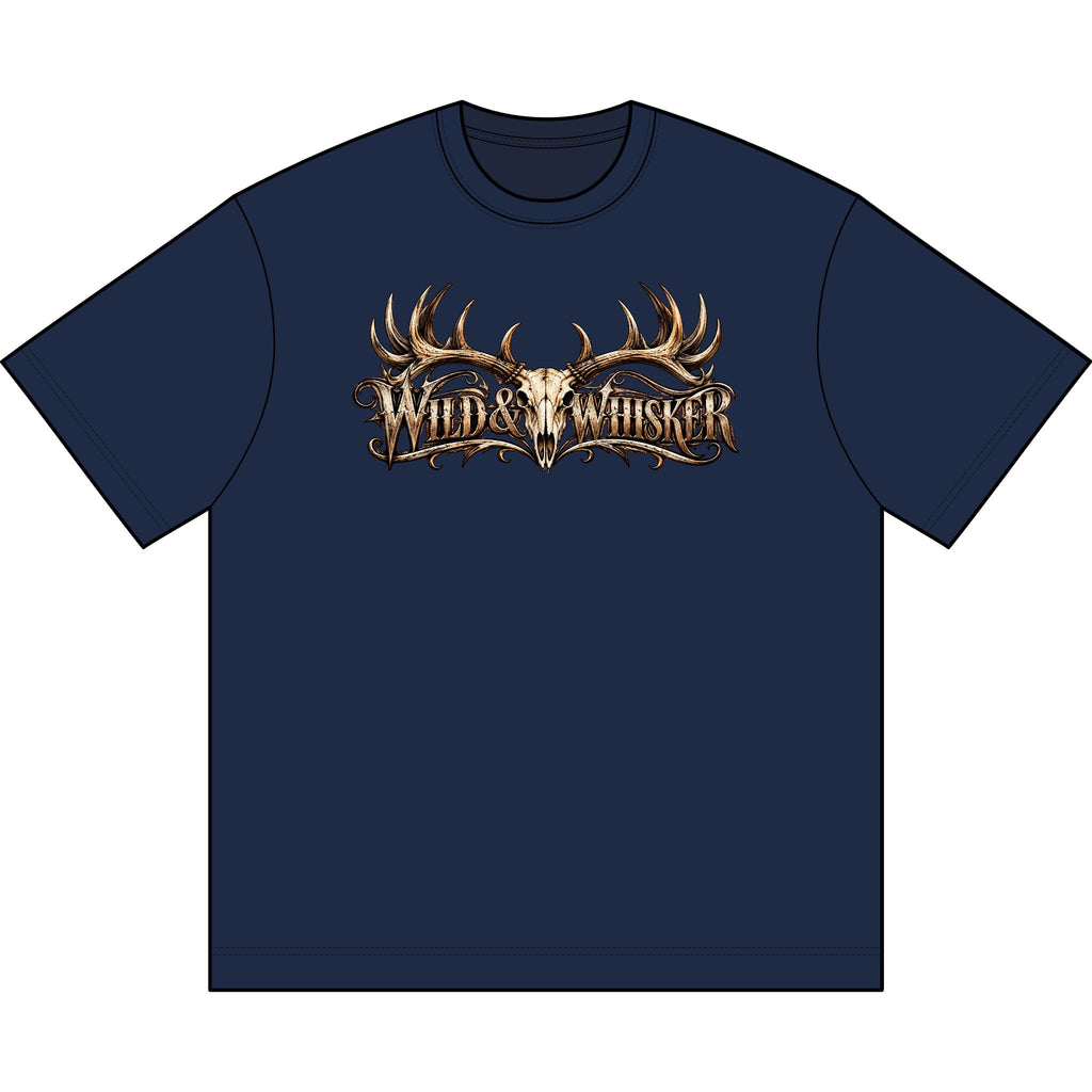 Wild & Whisker Dark Antlered Warrior Graphic T-Shirt