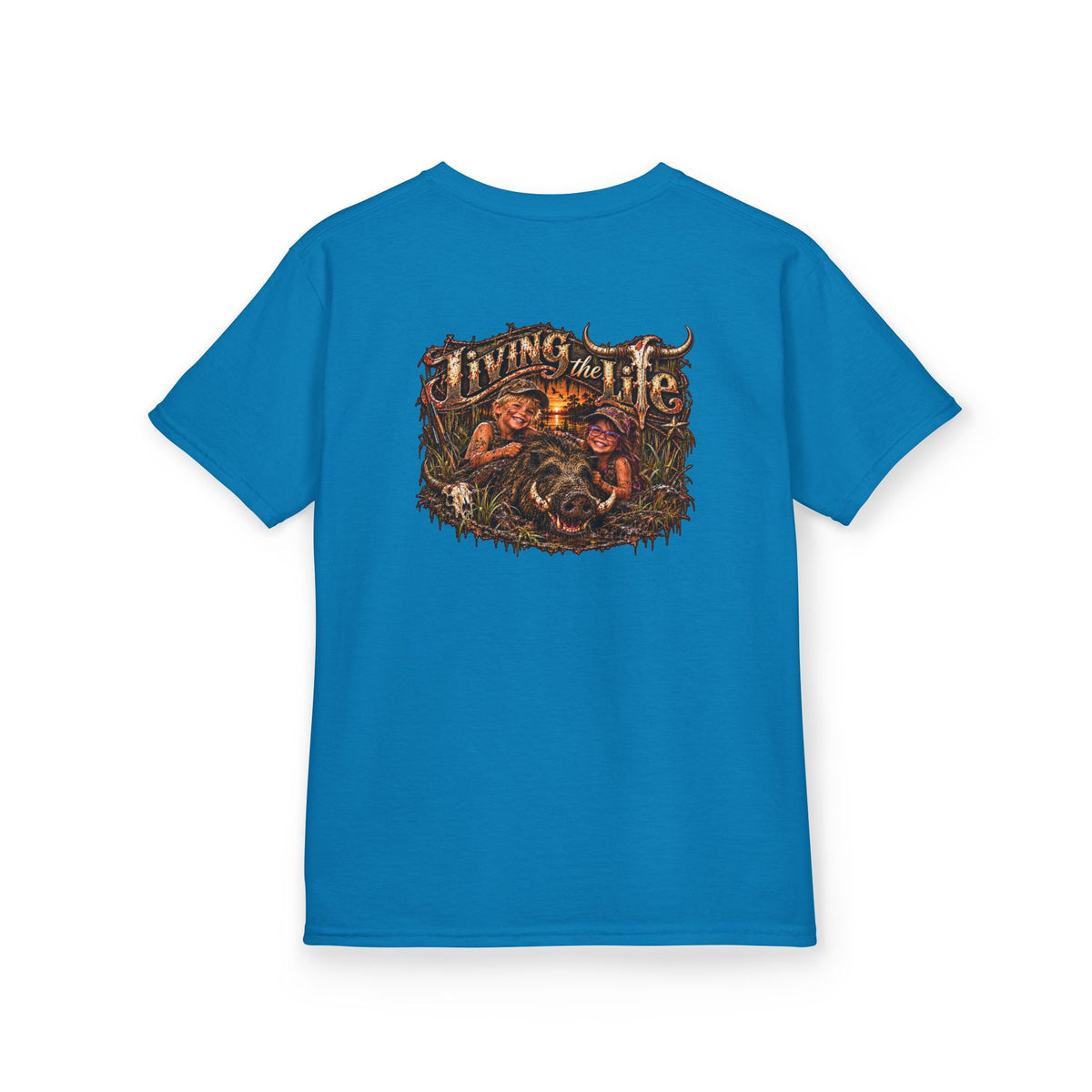 Kids Heavy Cotton Tee, Living the Life Hog