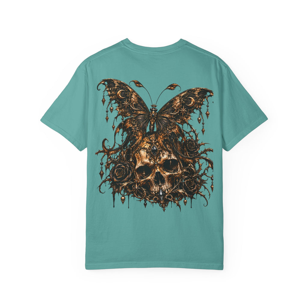 Gothic Skull Butterfly T-Shirt – Dark Nature Graphic Tee
