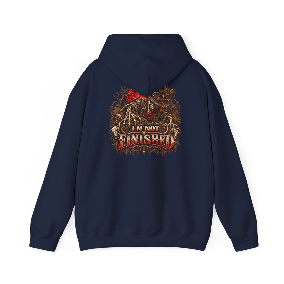 Skeleton Graphic Hoodie – Wild Whiskey & I’m Not Finished Design