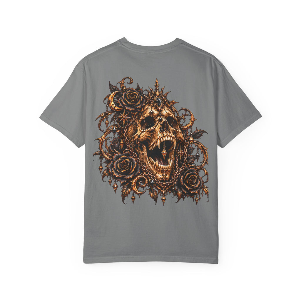 Dark Gothic Skull and Roses T-Shirt
