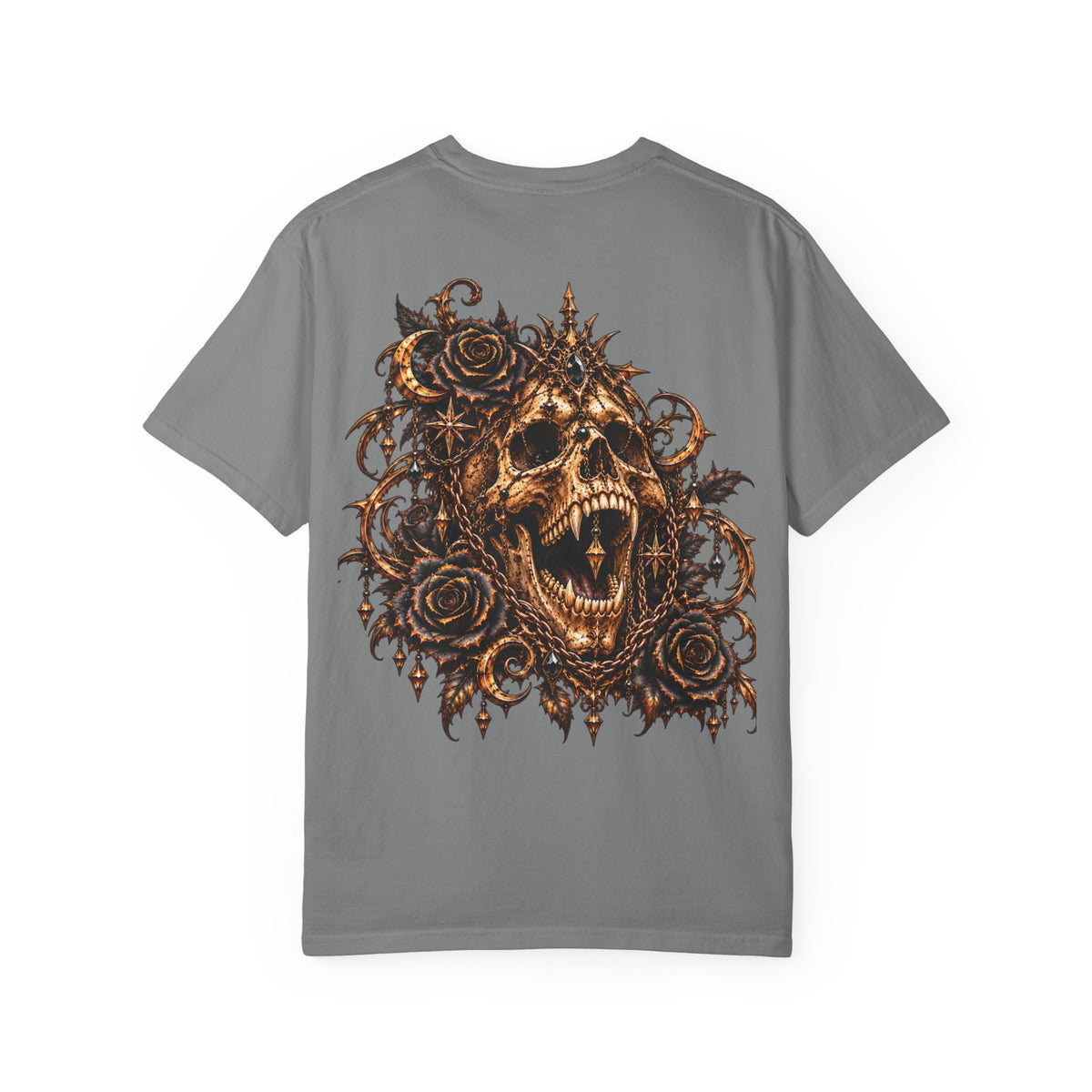 Dark Gothic Skull and Roses T-Shirt