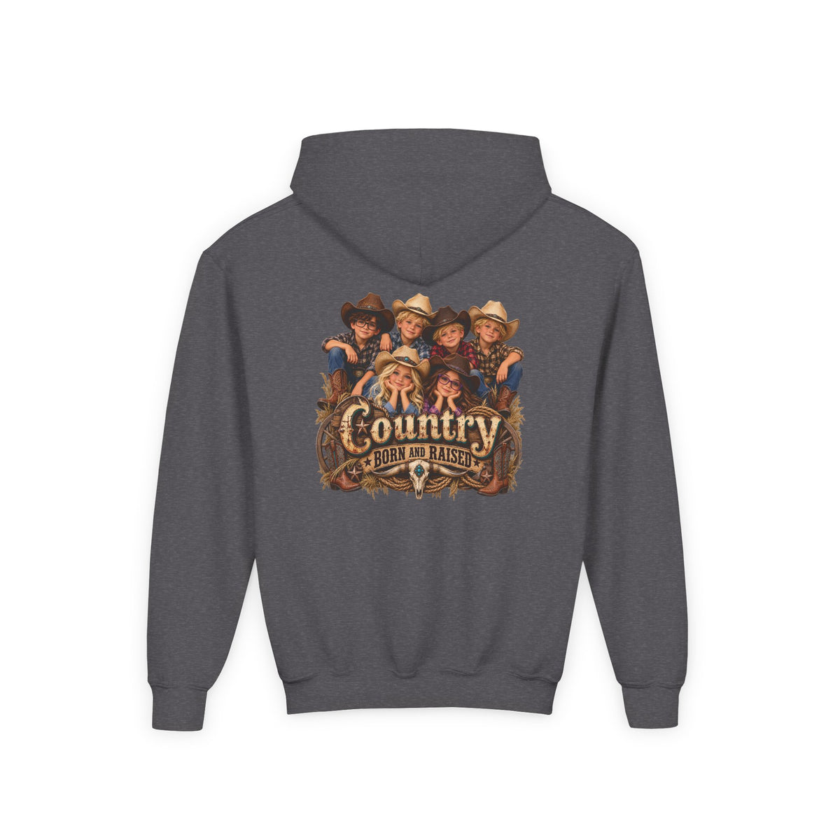 Country Born and Raised Youth Hooded Sweatshirt