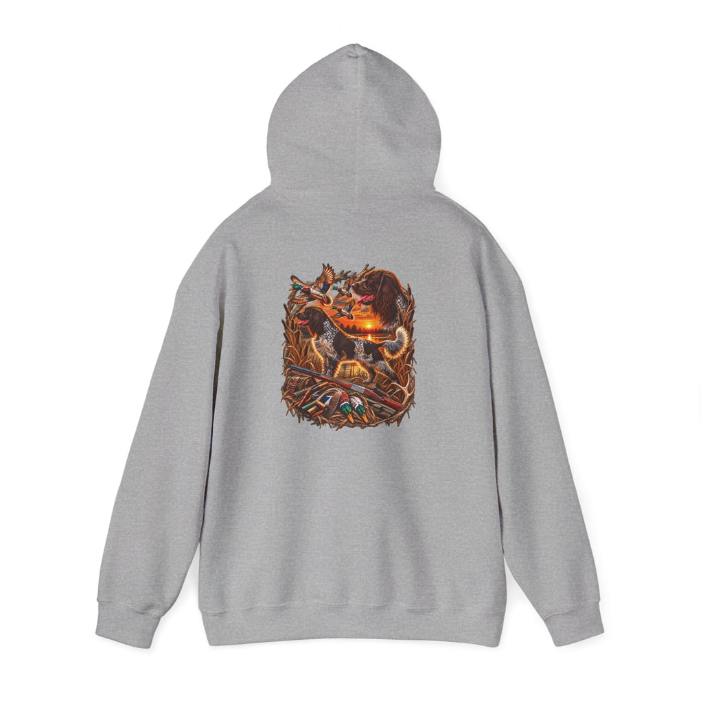 Wild & Whisker Western Hunting Dog – Sunset Waterfowl Collection Hoodie
