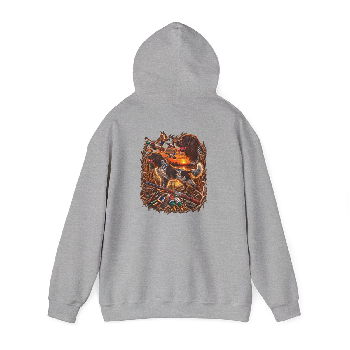 Wild & Whisker Western Hunting Dog – Sunset Waterfowl Collection Hoodie